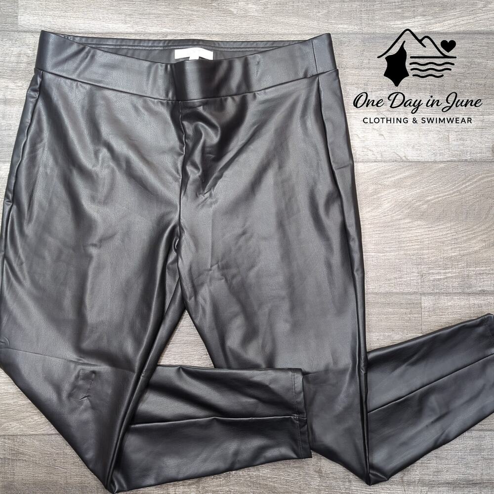 Loft Faux Leather Ankle Pants Size XL
